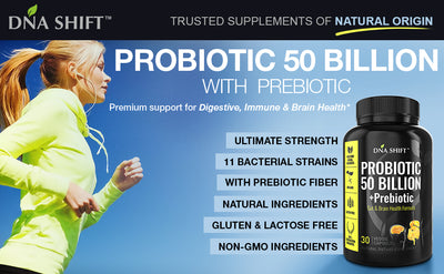 Probiotics© 50 Billion CFU, 11 Bacterial Strains 100% Natural Supplement - 60 Veg Caps (2x 30 Veg Caps Bottles Individually Boxed)