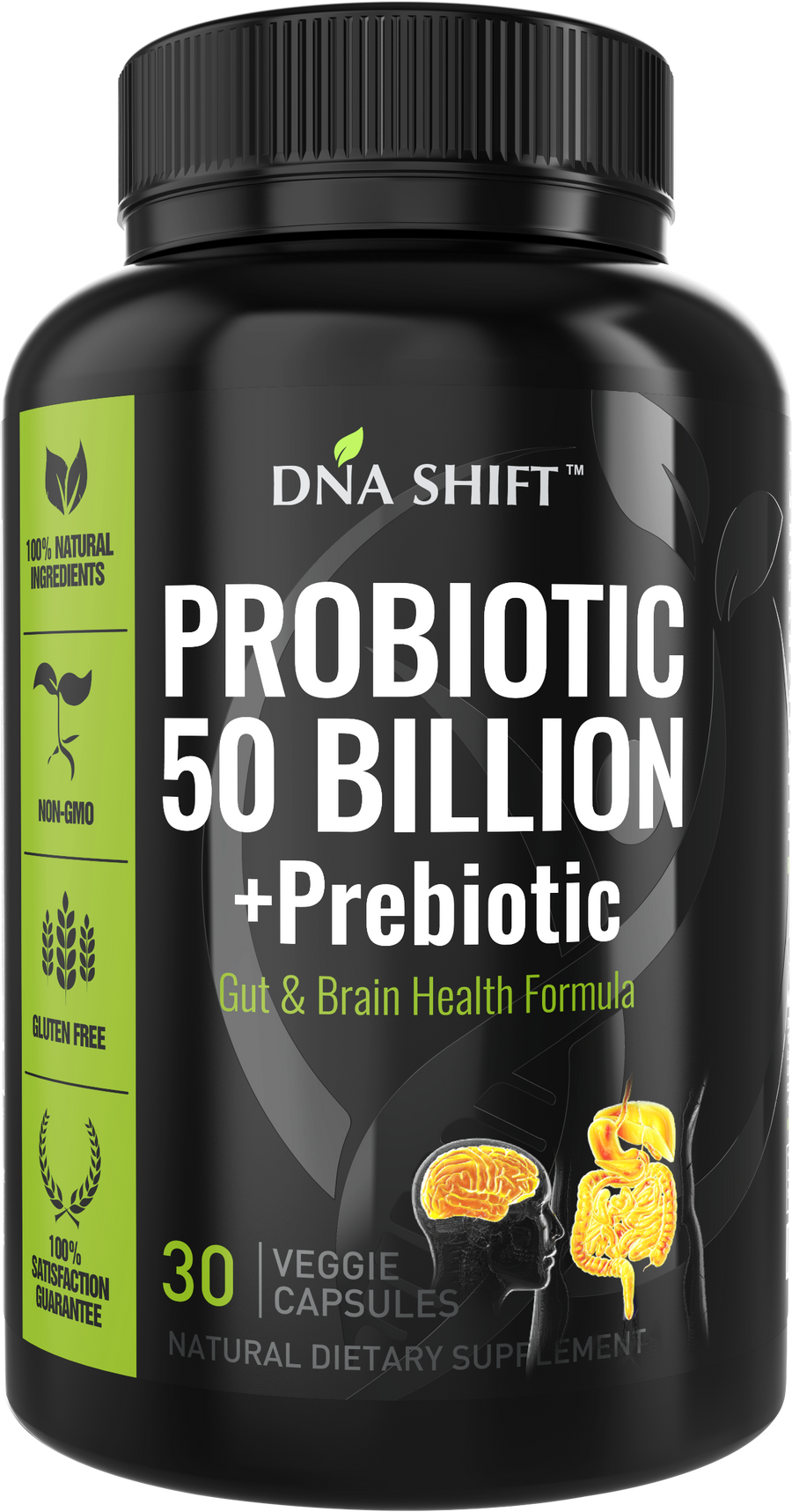 Probiotics© 50 Billion CFU, 11 Bacterial Strains 100% Natural Supplement - 30 Veg Caps