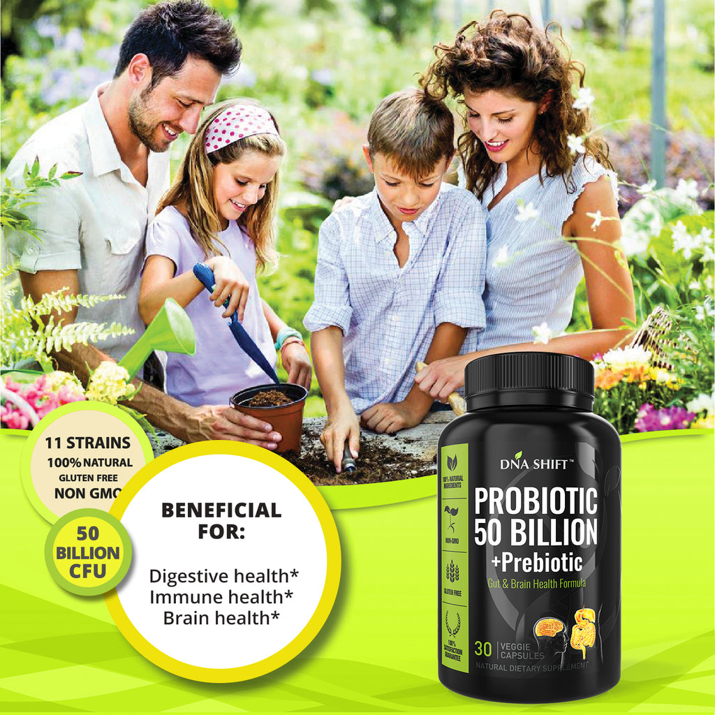Probiotics© 50 Billion CFU, 11 Bacterial Strains 100% Natural Supplement - 30 Veg Caps