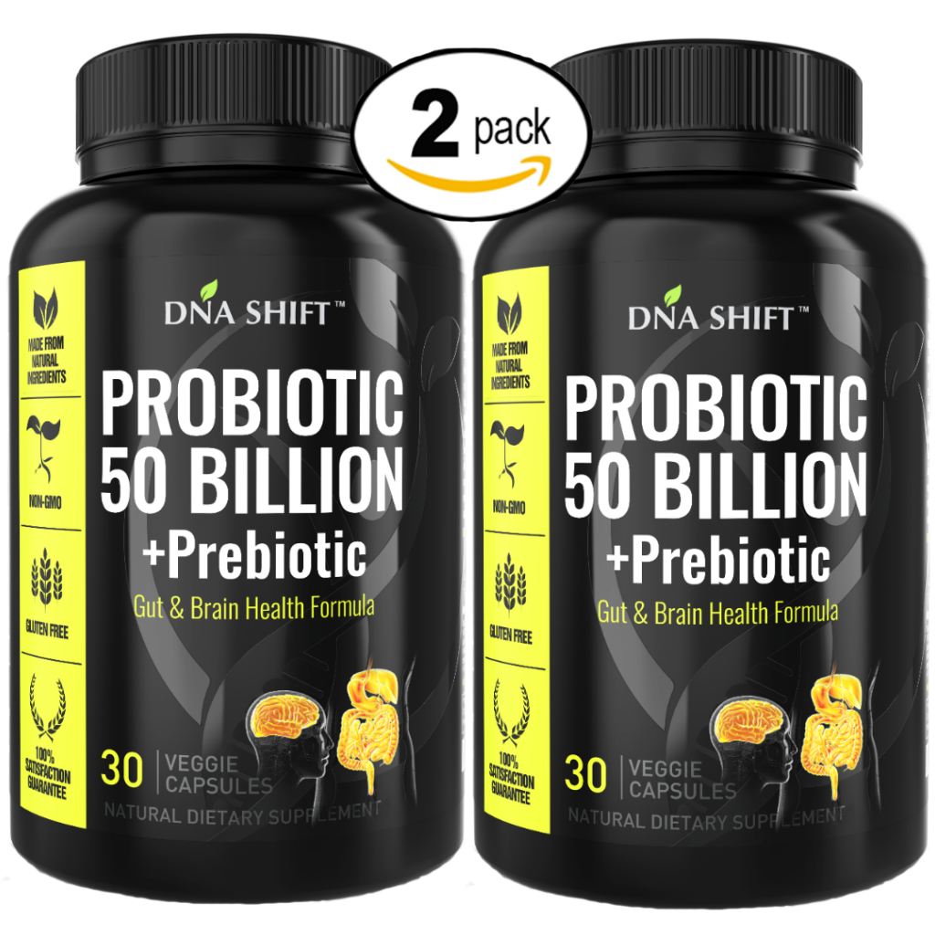 Probiotics© 50 Billion CFU, 11 Bacterial Strains 100% Natural Supplement - 60 Veg Caps (2x 30 Veg Caps Bottles Individually Boxed)