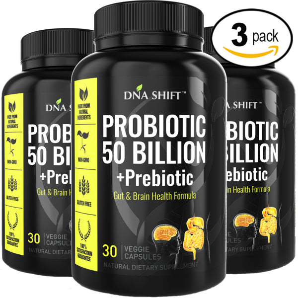Probiotics© 50 Billion CFU, 11 Bacterial Strains 100% Natural Suppleme ...